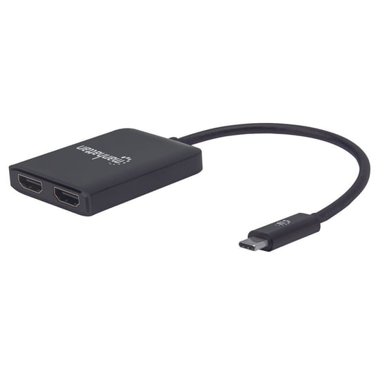 Manhattan Adapter / Splitter USB-C / 2xHDMI 4K*30Hz z MST Hub Manhattan