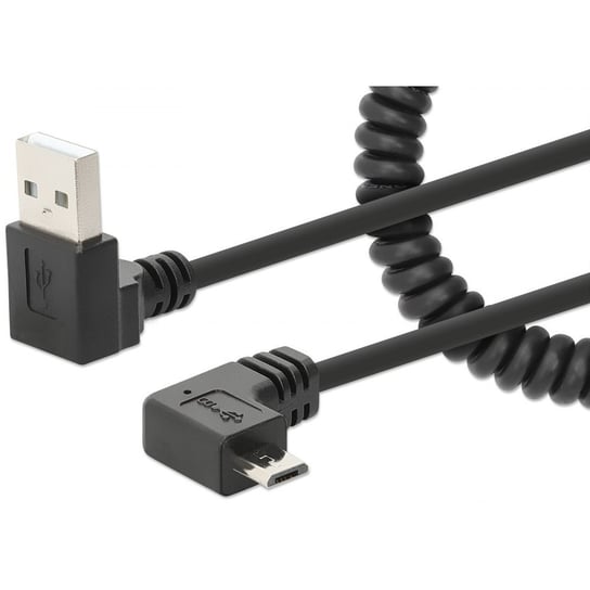 Manhattan  Kabel  Micro-B USB 12W/3A Szybkiego Bezpiecznego Ładowania 35-100 cm Manhattan
