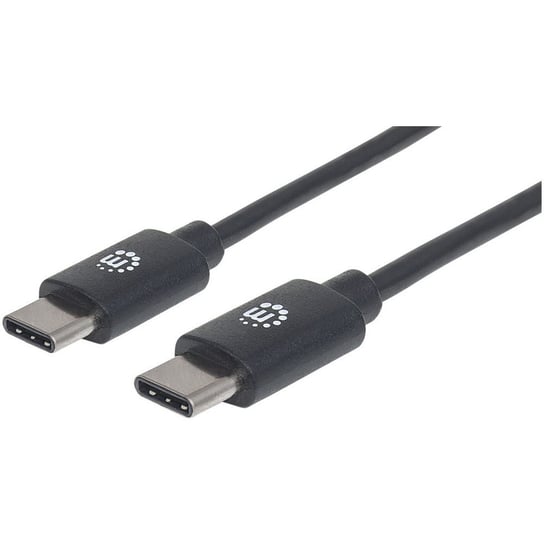 Manhattan Kabel USB-C 2.0 M/M 60W 3A PD QC 480Mbps 1m czarny Manhattan