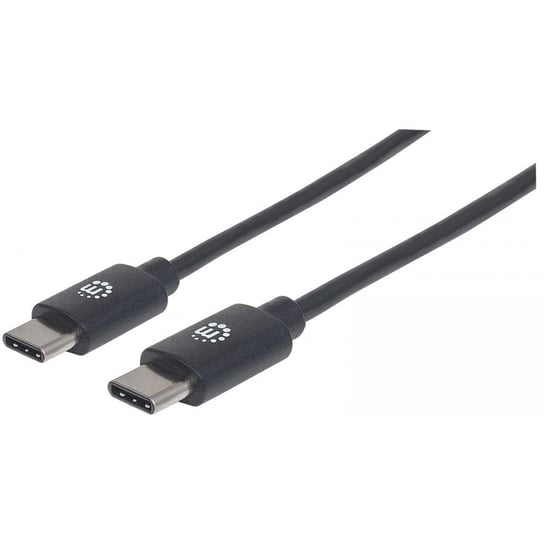Manhattan Kabel USB-C 2.0 M/M 60W 3A PD QC 480Mbps 2m czarny Manhattan