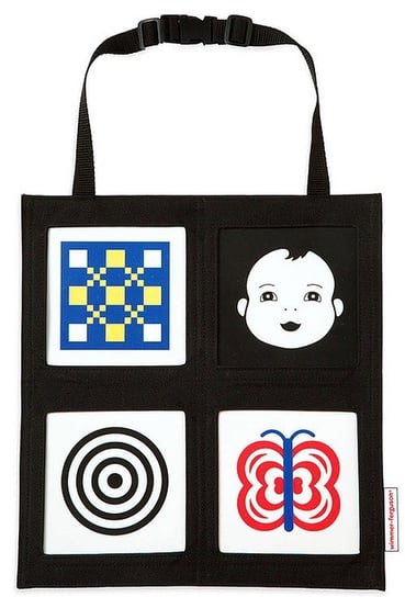 Manhattan Toy, Zabawka dla niemowląt, miękka galeria obrazków, czarna, 32x29 cm Manhattan Toy