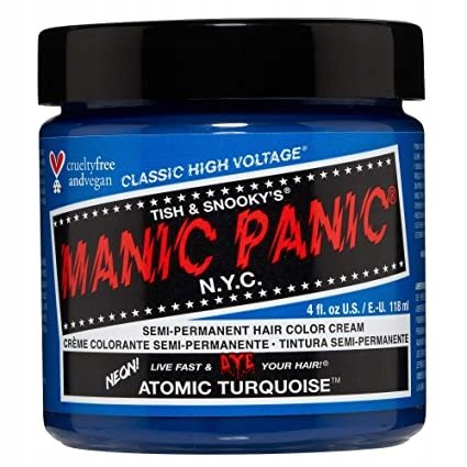 Manic Panic, Farba do włosów toner, Atomic Turquise, 118ml Manic Panic