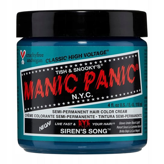 Manic Panic, Farba do włosów toner, Siren's Song, 118ml Manic Panic