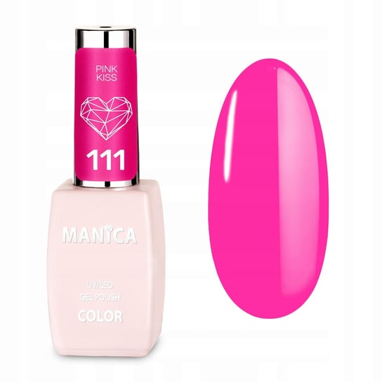 Manica, Lakier hybrydowy LED/UV - Pink Kiss - nr. 111, 10ml Manica