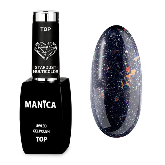 Manica Top hybrydowy UV/LED Gel Polish Top Stardust Multicolor 10ml inna