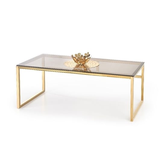 MANNAR Stolik kawowy, brązowy, złoty, 120x60x45 cm Style Furniture