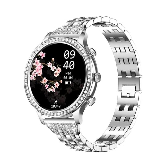 MANTA Smartwatch damski Diamond Lusso srebrny + br Manta