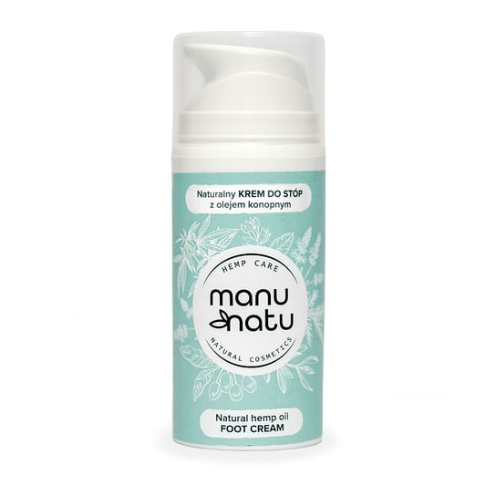 Manu Natu, Natural Hemp Oil Foot Cream naturalny krem do stóp z olejem konopnym, 100 ml Manu Natu
