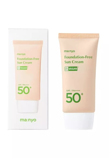 Manyo - Foundation-Free Sun Cream Moisture SPF50+ PA++++ - Tonujący Krem Przeciwsłoneczny - 50ml ma:nyo