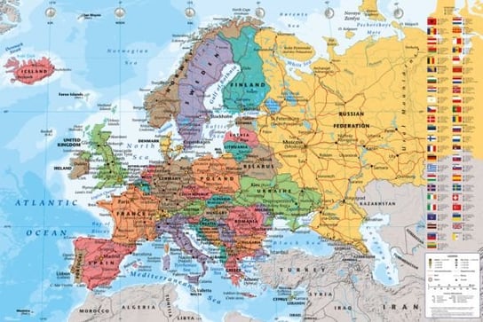 Mapa Europy 2013 - plakat 91,5x61 cm Inna marka