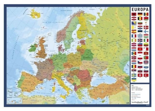 Mapa Europy - podkładka na biurko Inna marka