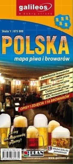 Mapa piwa i browarów - Polska 1:875 000 Opracowanie zbiorowe