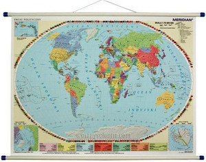Mapa polityczna świata - ścienna 1:43 300 000 Opracowanie zbiorowe