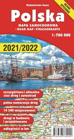 Mapa Polska 1:700 000 Opracowanie zbiorowe