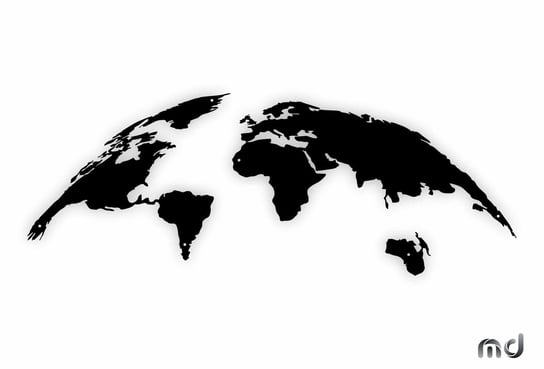 Mapa świata DES063 150 cm biały matowy Inna marka