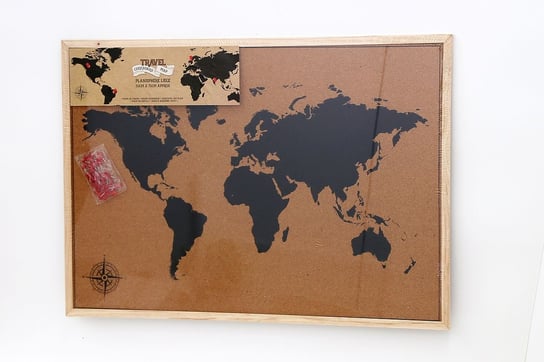 Mapa świata, tablica korkowa, SIL, 50x70 cm Sil