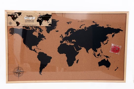 Mapa świata, tablica korkowa, SIL, 62x92 cm Sil