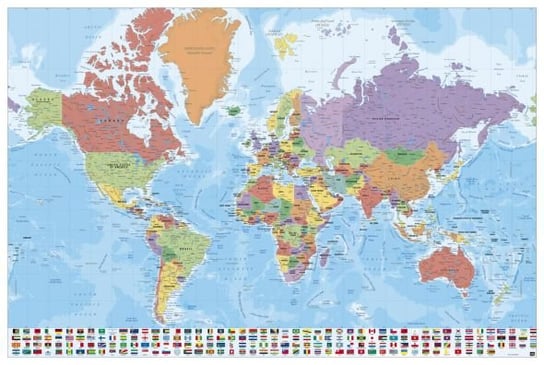 Mapa Świata World Map - plakat Grupoerik