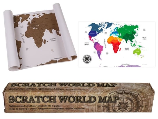 Mapa świata zdrapka, angielska wersja, 42x30 cm Kemis - House of Gadgets