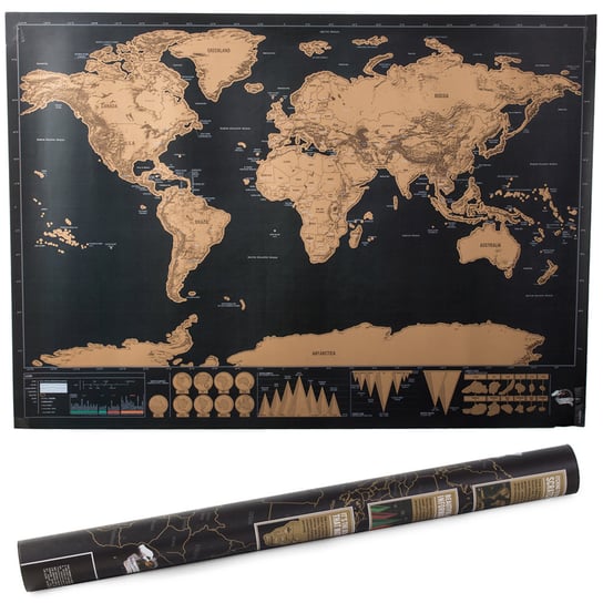 Mapa świata, zdrapka dla podróżnika, 82x59 cm VERK GROUP