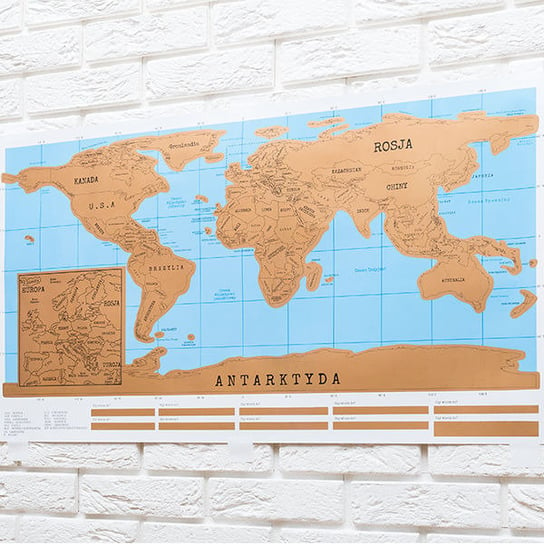 Mapa świata zdrapka WERSJA POLSKA GADGET