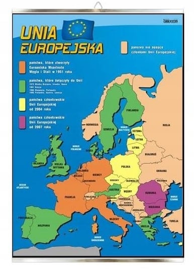 Mapa Unii Europejskiej UE plansza plakat VISUAL System