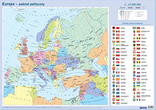 Mapa w tubie: Europa - polityczna Opracowanie zbiorowe
