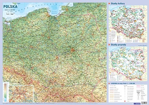 Mapa w tubie: Polska - fizyczna Opracowanie zbiorowe