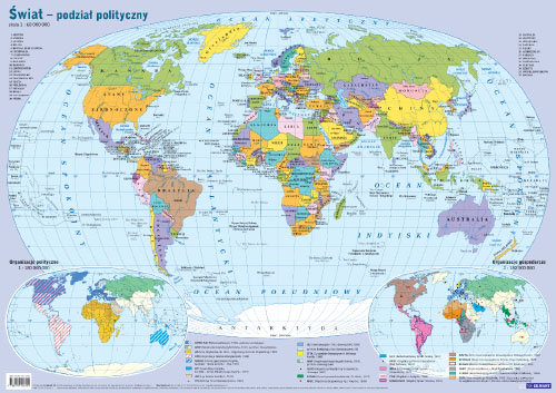 Mapa w tubie: Świat - polityczna Opracowanie zbiorowe