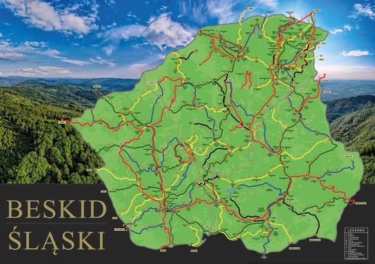 Mapa Zdrapka Beskid Śląski Motyw Górski