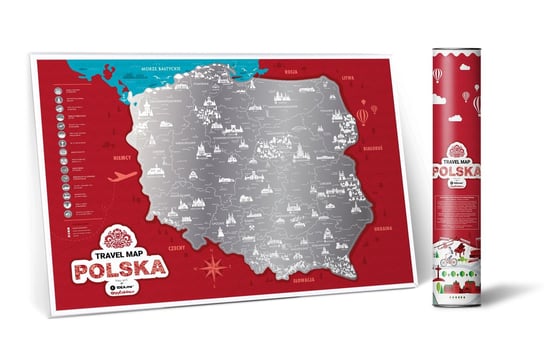 Mapa zdrapka, Polska Travel Map, 60x40 cm 1DEA.me
