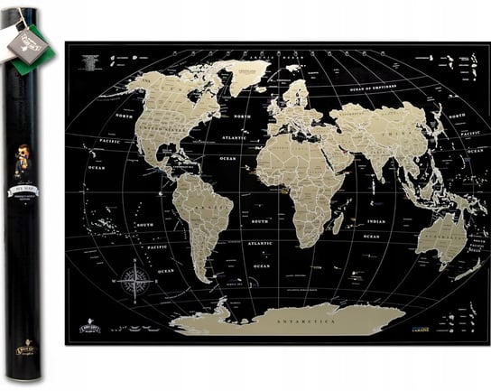 Mapa Zdrapka Scratch Map mapa świata bez Rosji ENG inna (Inny)