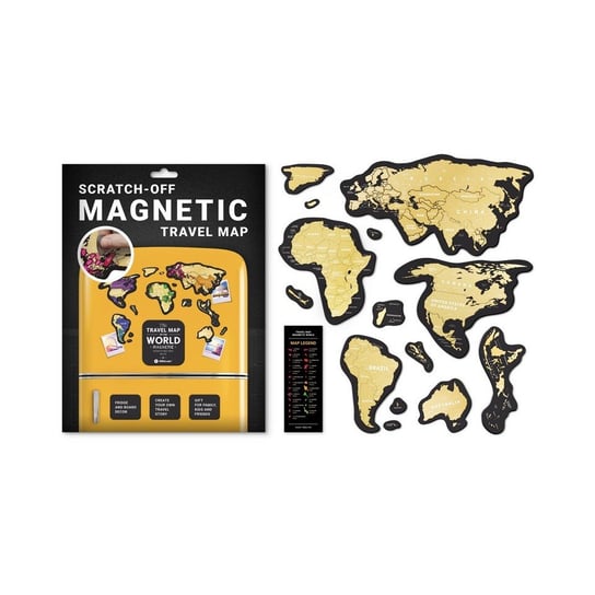 Mapa zdrapka Świat, Travel Magnetic World 1DEA.me