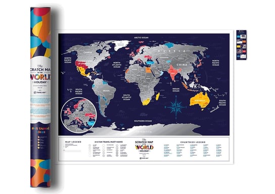 Mapa zdrapka Świat, Travel Map Holiday World 1DEA.me