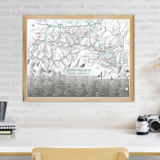 Mapa zdrapka szlaków tatry polskie. NaGrani