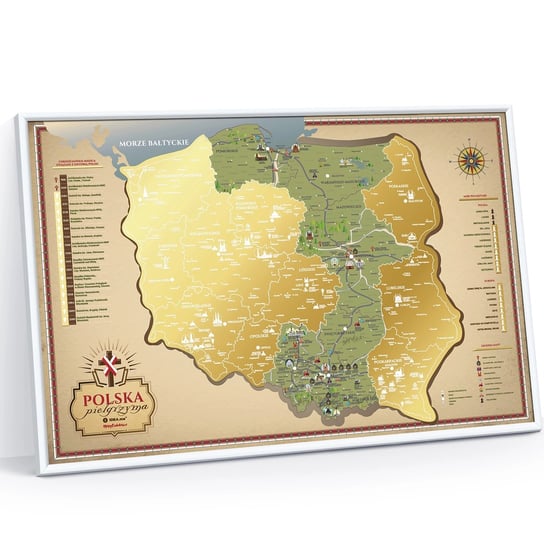 Mapa zdrapka "Travel Map™ Polska Pielgrzyma" | 1DEA.me 1DEA.me