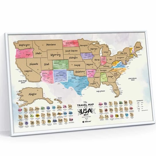 Mapa zdrapka "Travel Map™ USA Art" | 1DEA.me 1DEA.me