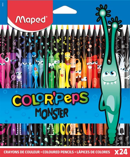 Maped, Kredki ołówkowe, Colorpepes Monster, 24 kolory Maped