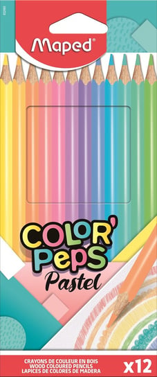 Maped, kredki ołówkowe colorpeps pastel trójkątne, 12 kolorów Maped