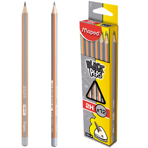 Maped, ołówek drewniany black'peps 2H bez gumki Maped