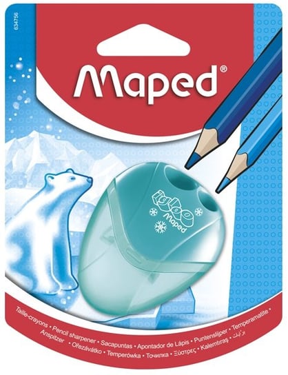 Maped, Temperówka dwa otwory, Igloo, mix kolorów Maped