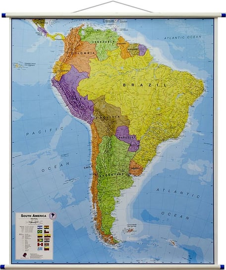MAps International, mapa ścienna  Ameryka południowa, 1:7 000 000 Maps International