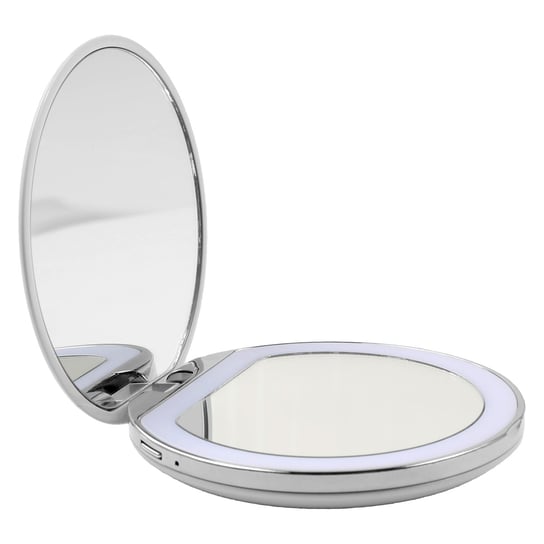 Maquillage, Lusterko kieszonkowe z regulowanym podświetleniem LED (USB), białe AILORIA