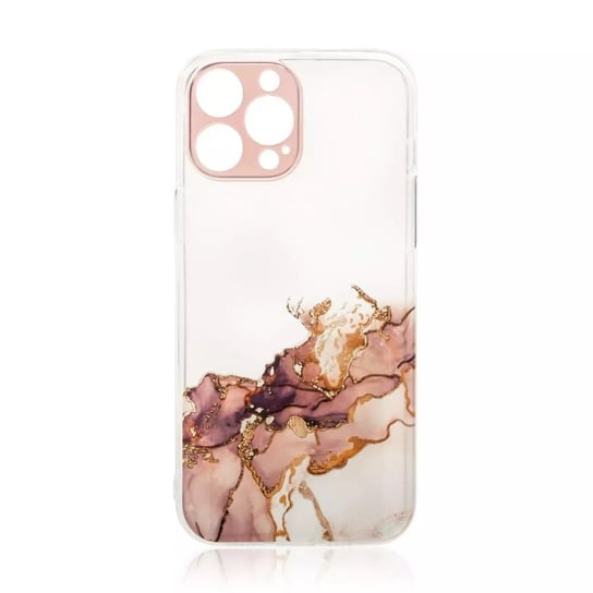 Marble Case etui do iPhone 12 Pro Max żelowy pokrowiec marmur brązowy 4kom.pl