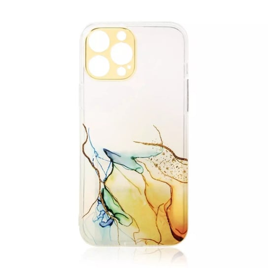 Marble Case etui do iPhone 12 Pro Max żelowy pokrowiec marmur pomarańczowy 4kom.pl
