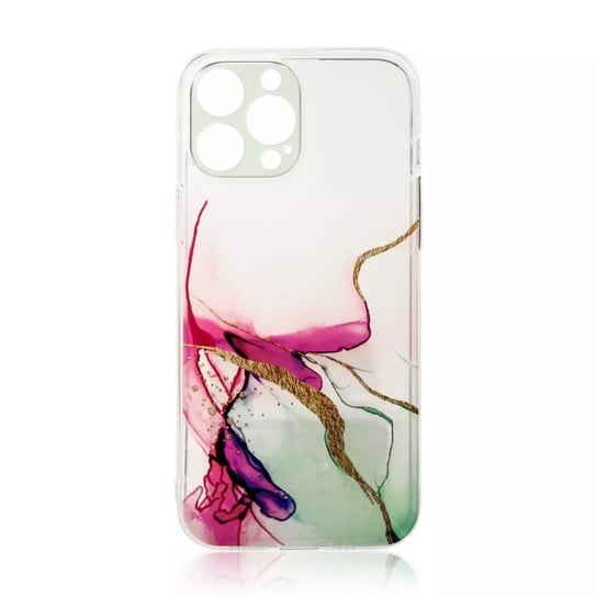 Marble Case etui do iPhone 12 żelowy pokrowiec marmur miętowy 4kom.pl