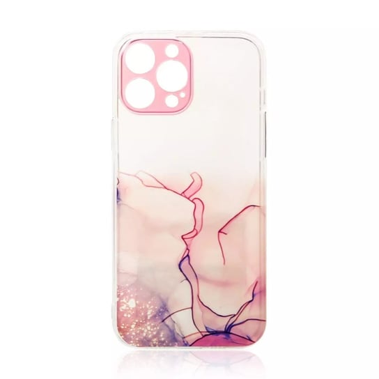 Marble Case etui do iPhone 13 Pro Max żelowy pokrowiec marmur różowy 4kom.pl
