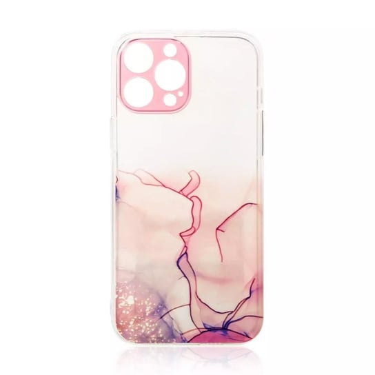 Marble Case etui do iPhone 13 Pro żelowy pokrowiec marmur różowy 4kom.pl