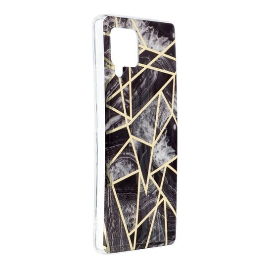 Marble Cosmo Żelowe Etui Pokrowiec Marmur Samsung Galaxy A42 5G Czarny Bestphone