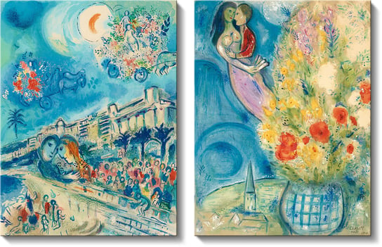 Marc Chagall, Zakochani, dyptyk 120x80 cm (60x80 cm 2 sztuki) / PRINTORAMA PRINTORAMA